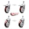 Service Caster 5 Inch Maroon Polyurethane Swivel 1/2 Inch Stem Caster Total Lock Brake SCC, 2PK SCC-TSTTL20S514-PPUB-MRN-121315-2-S2 - alternate 3
